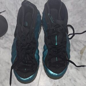 Black and Teal Sneakers